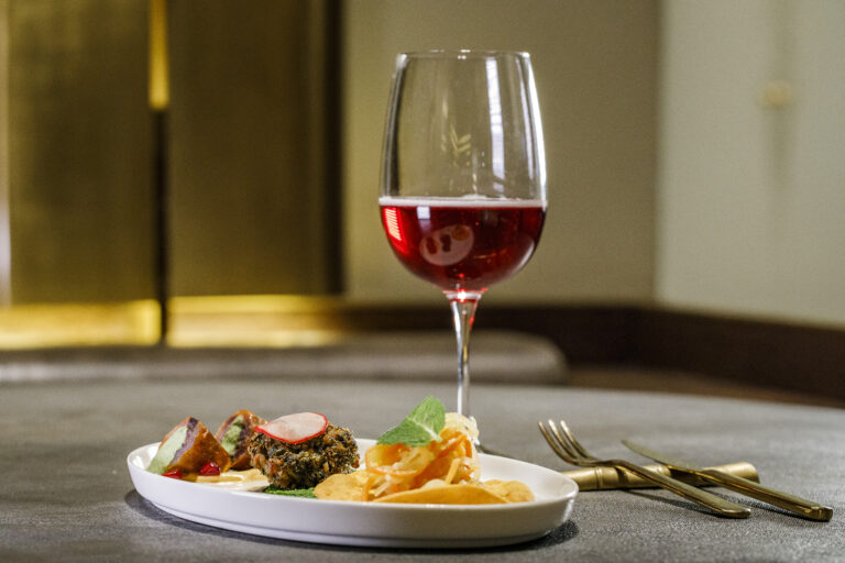 Lambrusco e piatto