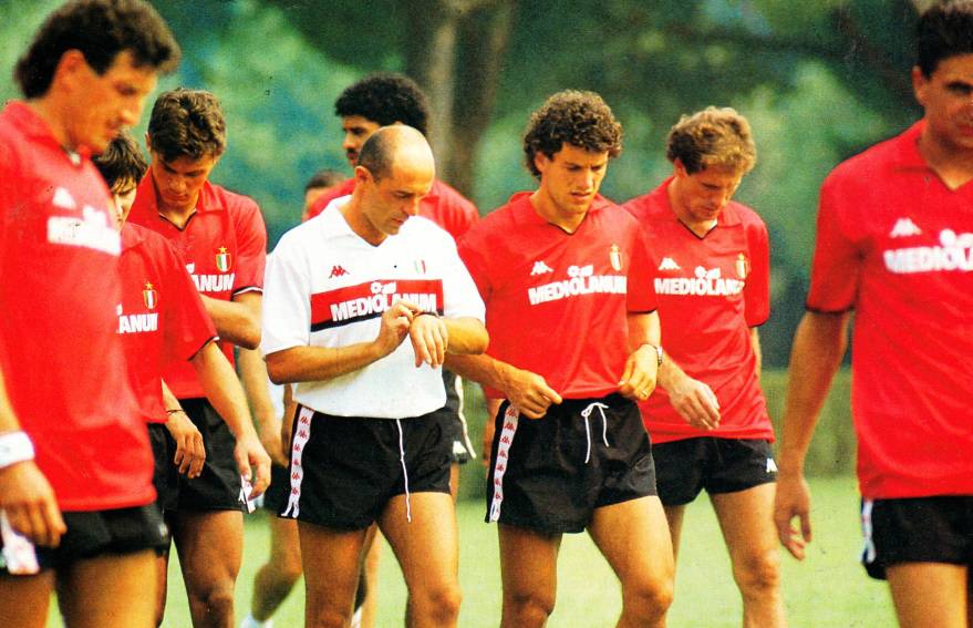 Vincenzo Pincolini con Milan, allenamento